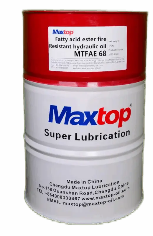 fatty acid ester fire resistant hydraulic oil 68