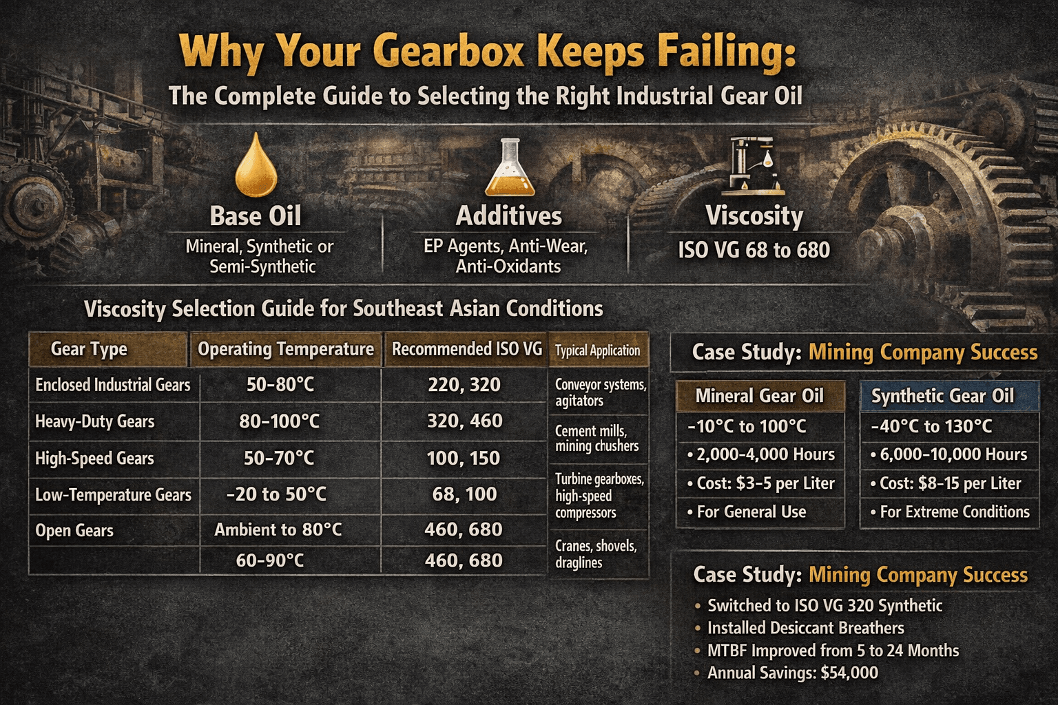 Why Your Gearbox Keeps Failing-The Complete Guide to Selecting the Right Industrial Gear Oil 1 Industrial Gear Oil