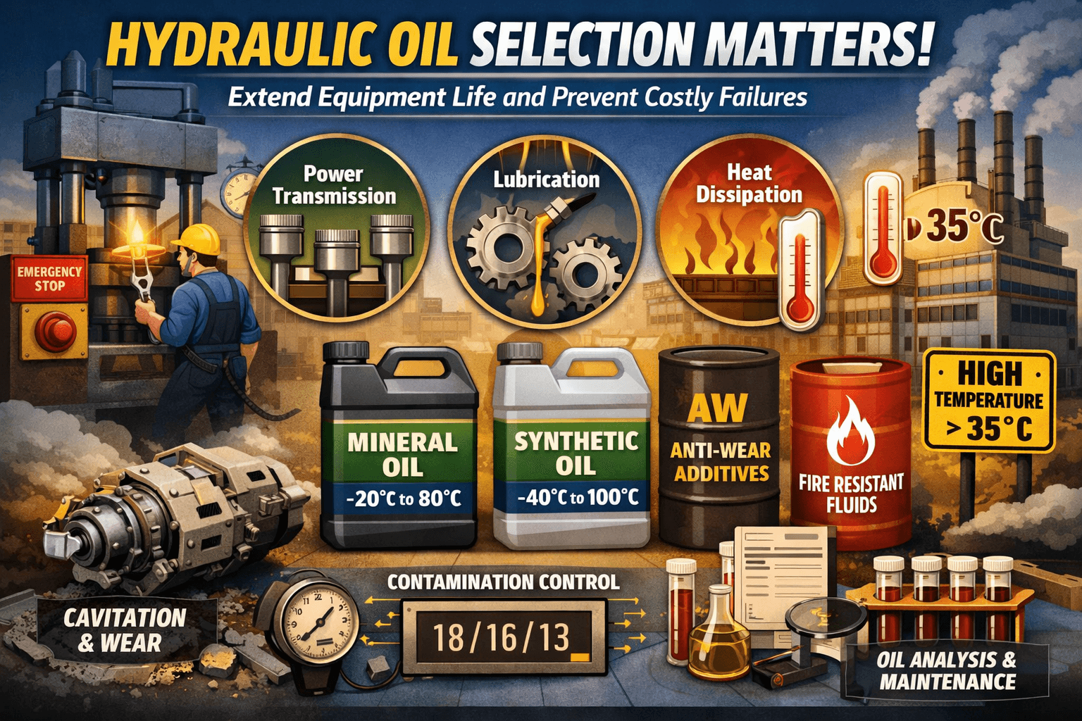 Picture of hydraulic oil selection matters