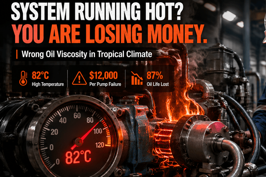 Hydraulic Oil Temperature Too High? 4 Causes and Fixes 1 hydraulic system overheating due to wrong oil viscosity in tropical climate ISO VG 32 vs 46